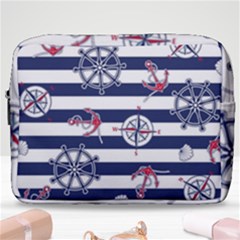 Seamless-marine-pattern Make Up Pouch (large) by BangZart