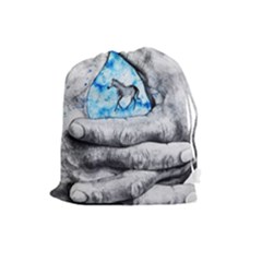 Hands Horse Hand Dream Drawstring Pouch (large) by HermanTelo