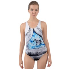 Hands Horse Hand Dream Cut-out Back One Piece Swimsuit by HermanTelo