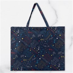 Traditional Tribal Pattern Zipper Large Tote Bag by tmsartbazaar