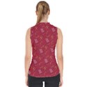 African Folk Tribal Art Mock Neck Shell Top View2