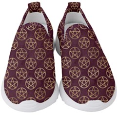 Golden Pentagram Kids  Slip On Sneakers by Angelandspot