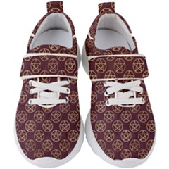 Golden Pentagram Kids  Velcro Strap Shoes by Angelandspot