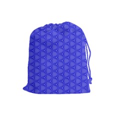 Blue-monday Drawstring Pouch (large) by roseblue