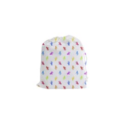 Multicolored Hands Silhouette Motif Design Drawstring Pouch (xs) by dflcprintsclothing