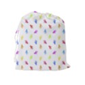 Multicolored Hands Silhouette Motif Design Drawstring Pouch (XL) View2