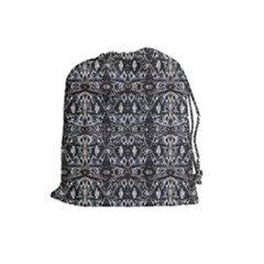 Modern Tribal Geometric Print Drawstring Pouch (large) by dflcprintsclothing