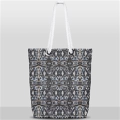 Modern Tribal Geometric Print Full Print Rope Handle Tote (small) by dflcprintsclothing