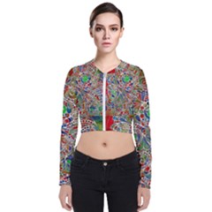 Pop Art - Spirals World 1 Long Sleeve Zip Up Bomber Jacket by EDDArt