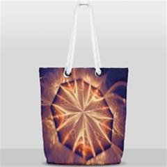 Sun Fractal Full Print Rope Handle Tote (small) by Sparkle
