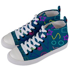 Memphis  Women s Mid-top Canvas Sneakers by Sobalvarro