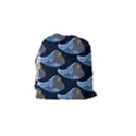Queen Fish Doodle Art Drawstring Pouch (Small) View2