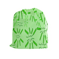Electric Lime Drawstring Pouch (xl) by Janetaudreywilson