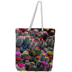 Cactus Full Print Rope Handle Tote (large) by Sparkle