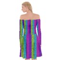 Glitter Strips Off Shoulder Skater Dress View2
