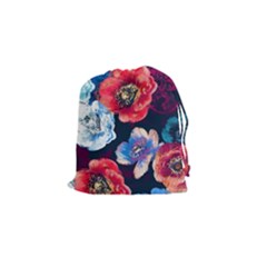 Flowers Pattern Drawstring Pouch (small) by Sparkle