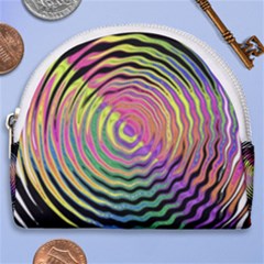 Rainbowwaves Horseshoe Style Canvas Pouch by Sparkle