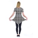 Abstract Boho Style Geometric Short Sleeve Tunic  View2