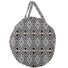 Abstract Boho Style Geometric Giant Round Zipper Tote by tmsartbazaar