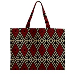 Motif Boho Style Geometric Zipper Mini Tote Bag by tmsartbazaar