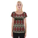 Motif Boho Style Geometric Cap Sleeve Top View1