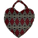 Motif Boho Style Geometric Giant Heart Shaped Tote View2