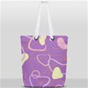 Abstract Purple Pattern Design Full Print Rope Handle Tote (Small) View2
