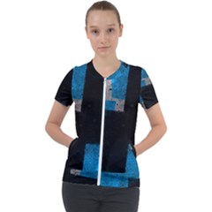 Abstract Tiles Short Sleeve Zip Up Jacket by essentialimage