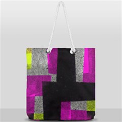 Abstract Tiles Full Print Rope Handle Tote (large) by essentialimage