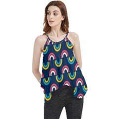 Geo Rainbow Stroke Flowy Camisole Tank Top by tmsartbazaar