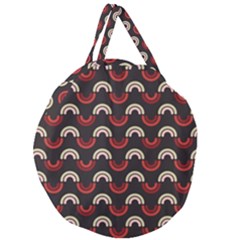 Fun Rainbow Stroke Giant Round Zipper Tote by tmsartbazaar