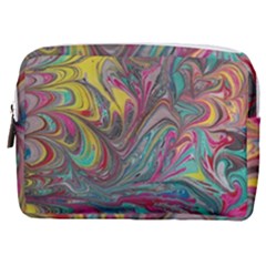 Abstract Marbling Make Up Pouch (medium) by kaleidomarblingart