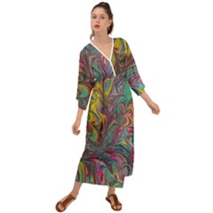 Abstract Marbling Grecian Style  Maxi Dress by kaleidomarblingart