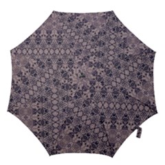Violet Textured Mosaic Ornate Print Hook Handle Umbrellas (large) by dflcprintsclothing
