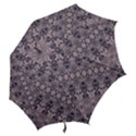 Violet Textured Mosaic Ornate Print Hook Handle Umbrellas (Large) View2