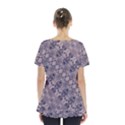 Violet Textured Mosaic Ornate Print Skirt Hem Sports Top View2
