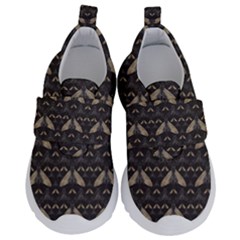 Moth Pattern Kids  Velcro No Lace Shoes by GretaBerlin