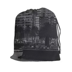 Sunset Coastal Urban Scene, Montevideo, Uruguay Drawstring Pouch (2xl) by dflcprintsclothing