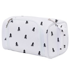Riding Bike Motif Print Pattern Toiletries Pouch by dflcprintsclothing