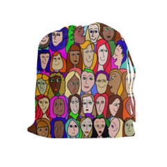 Sisters Drawstring Pouch (xl) by Kritter