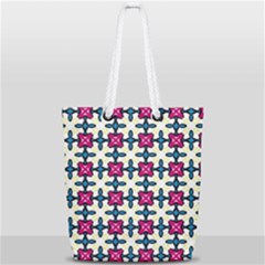 Geometric Full Print Rope Handle Tote (small) by SychEva