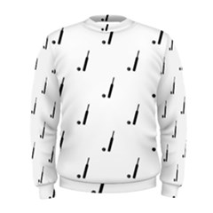 Black And White Cricket Sport Motif Print Pattern Men s Sweatshirt by dflcprintsclothing