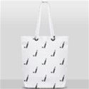 Black And White Cricket Sport Motif Print Pattern Full Print Rope Handle Tote (Small) View1