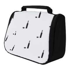 Black And White Cricket Sport Motif Print Pattern Full Print Travel Pouch (small) by dflcprintsclothing