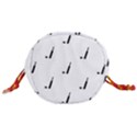 Black And White Cricket Sport Motif Print Pattern Drawstring Bucket Bag View3