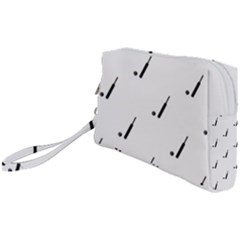 Black And White Cricket Sport Motif Print Pattern Wristlet Pouch Bag (small) by dflcprintsclothing