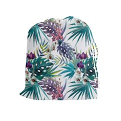 Tropical Flowers Drawstring Pouch (xl) by goljakoff