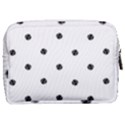 Black And White Baseball Print Pattern Make Up Pouch (Medium) View2