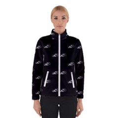 Formula One Black And White Graphic Pattern Winter Jacket by dflcprintsclothing