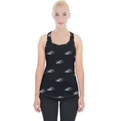 Formula One Black And White Graphic Pattern Piece Up Tank Top by dflcprintsclothing
